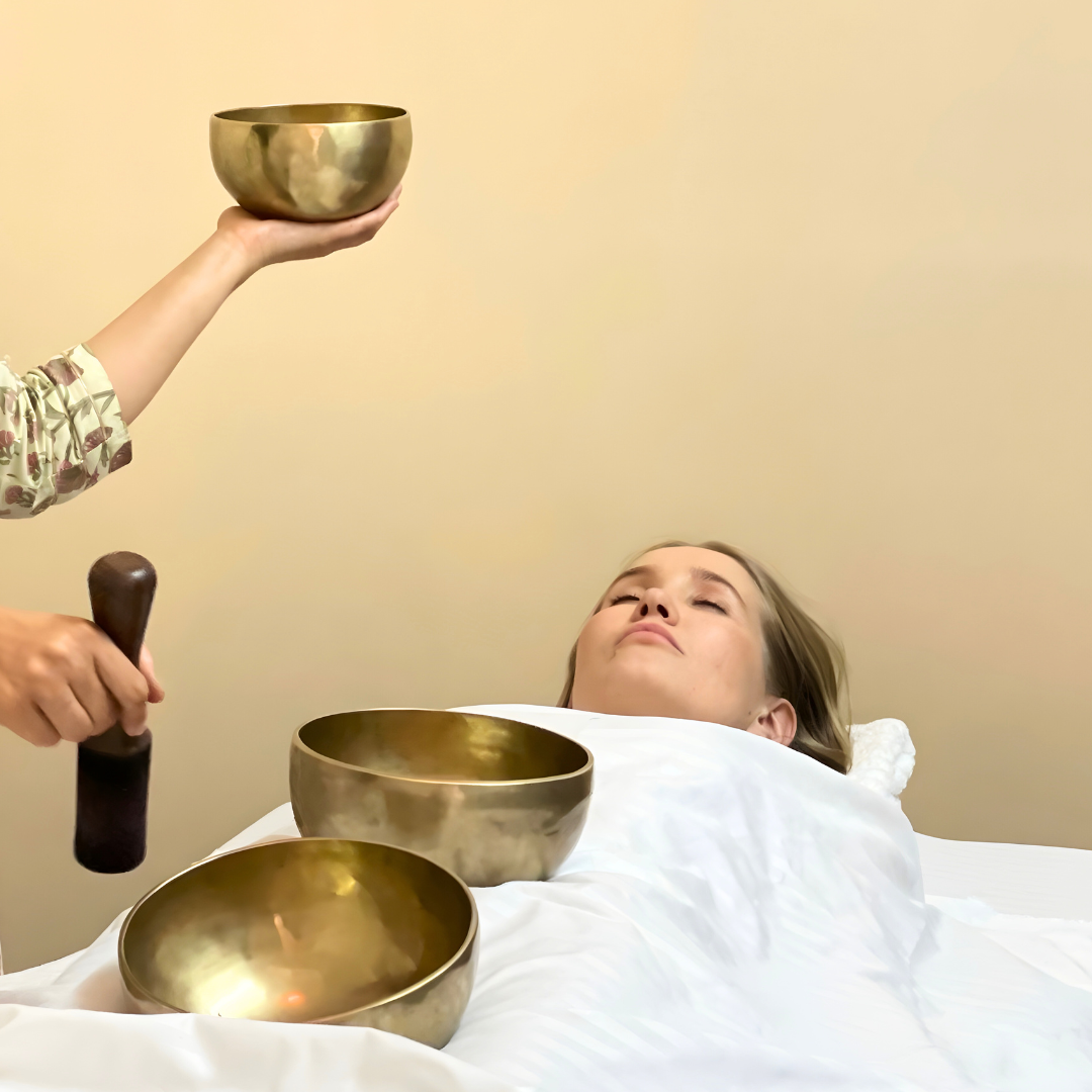 Sound bowl healing therapy at Soma